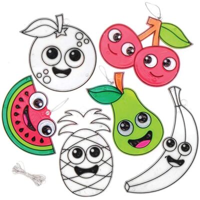 Baker Ross Fruit Knutsel Suncatchers - 10 Acrylnietjes voor DIY Baker Ross Fruit Knutsel Suncatchers - 10 Acrylnietjes voor DIY