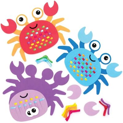 Baker Ross Regenbogenkrabbe Websets - 6 Webkarten für Kinder - Unterwasser Bastelsets Baker Ross Regenbogenkrabbe Websets - 6 Webkarten für Kinder - Unterwasser Bastelsets