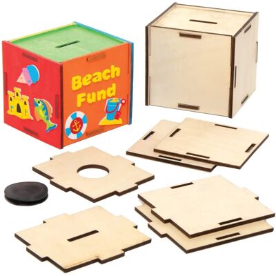 Holz-Spardose Kits - Kreativ & Spaß - Münzbank Typ Holz-Spardose Kits - Kreativ & Spaß - Münzbank Typ