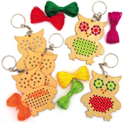 Kit de porte-clés hibou en bois de Cross Owl - Kit pour enfants Kit de porte-clés hibou en bois de Cross Owl - Kit pour enfants