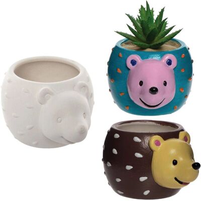 Pots de fleurs hérisson en céramique - Boîte de 2 Pots de fleurs hérisson en céramique - Boîte de 2