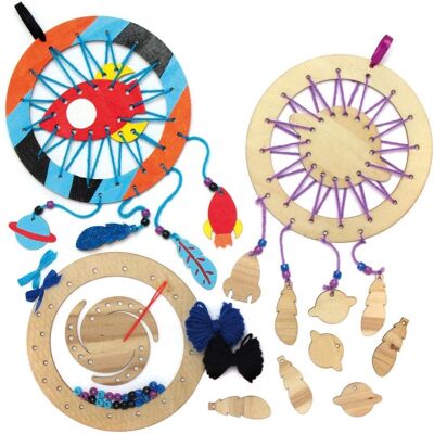 Kit d'attrape-rêves système solaire en bois - 27cm - Activité éducative pour enfants Kit d'attrape-rêves système solaire en bois - 27cm - Activité éducative pour enfants