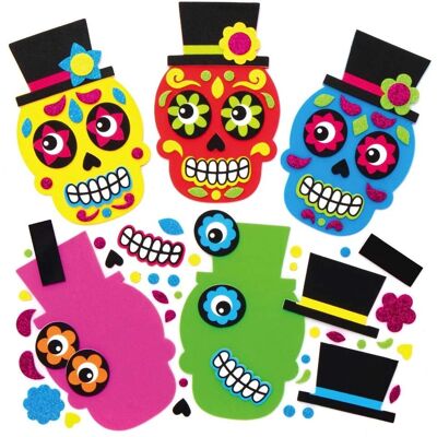 Craft Dodenfeest Foam Mix & Match Magneetsets - 8 Stuks Craft Dodenfeest Foam Mix & Match Magneetsets - 8 Stuks