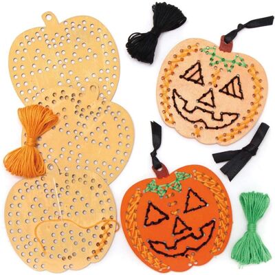 Baker Ross Halloween Houten Pompoen Borduursset - 9cm Decor Baker Ross Halloween Houten Pompoen Borduursset - 9cm Decor