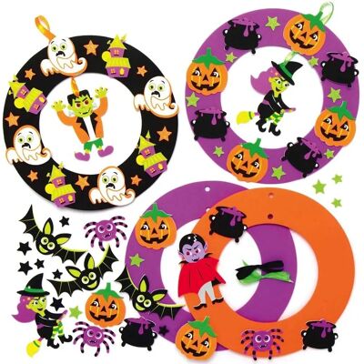 Kits de couronnes Halloween - Paquet de 3 Kits de couronnes Halloween - Paquet de 3