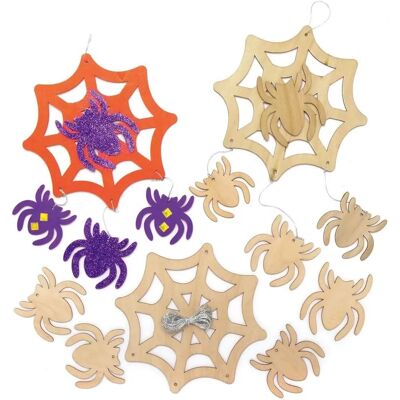 Spinnenweb Holzdekoration Bastelsets - Halloween Spaß Spinnenweb Holzdekoration Bastelsets - Halloween Spaß