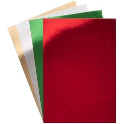 Carte métallique verte A4 Baker Ross - Papier créatif - 20 feuilles Carte métallique verte A4 Baker Ross - Papier créatif - 20 feuilles