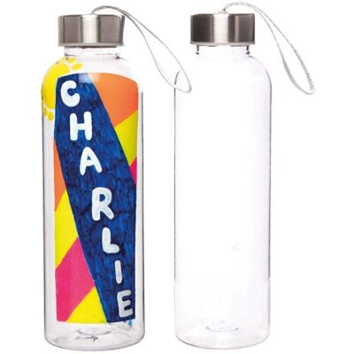 Craft Design Crea la Tua Bottiglia d'Acqua - Confezione da 2 - Plastica Trasparente - 450 ml Craft Design Crea la Tua Bottiglia d'Acqua - Confezione da 2 - Plastica Trasparente - 450 ml