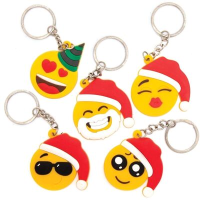 Baker Ross Caras de Navidad Llaveros - Pack de 6 Baker Ross Caras de Navidad Llaveros - Pack de 6