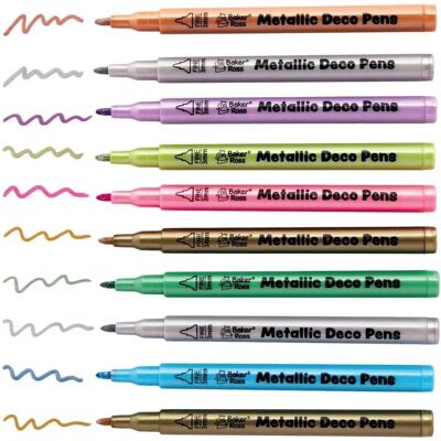 Baker Ross Penne Deco metallizzate multiuso - Giallo - Penne deco - Baker Ross Baker Ross Penne Deco metallizzate multiuso - Giallo - Penne deco - Baker Ross