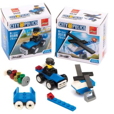 Creative Labs Polizei Fahrzeuge Bausteine - Grün - Bauklötzchen-Set Creative Labs Polizei Fahrzeuge Bausteine - Grün - Bauklötzchen-Set