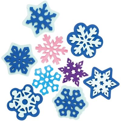 Tampons en mousse de flocon de neige Baker Ross - Lot de 10 - Bleu/Jaune/Noir/Orange/Vert/Violet - Fournitures de bricolage de Noël Tampons en mousse de flocon de neige Baker Ross - Lot de 10 - Bleu/Jaune/Noir/Orange/Vert/Violet - Fournitures de bricolage de Noël