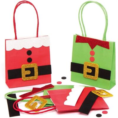 Baker Ross Weihnachtsmann & Elf Geschenkbeutel - Bastelset, 4 Stück Baker Ross Weihnachtsmann & Elf Geschenkbeutel - Bastelset, 4 Stück