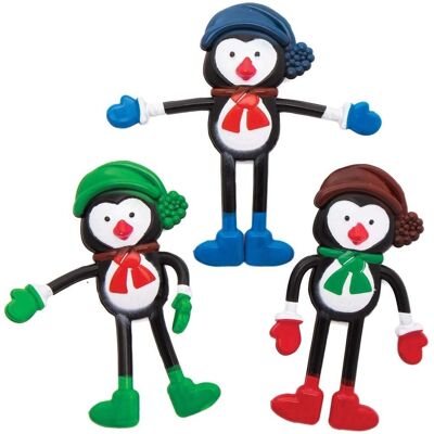 Baker Ross Flexibele Pinguïns - 4 Stuks - 10cm Baker Ross Flexibele Pinguïns - 4 Stuks - 10cm