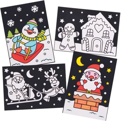 Weihnachten Fuzzy Art Bilder zum Ausmalen (10 Stück) - Pappe Weihnachten Fuzzy Art Bilder zum Ausmalen (10 Stück) - Pappe