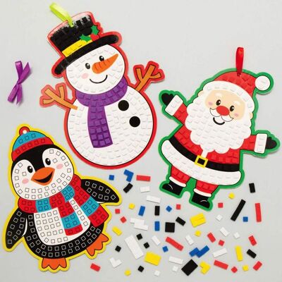 Kit de Décoration Mosaïque de Noël Baker Ross - Décorations Festives Kit de Décoration Mosaïque de Noël Baker Ross - Décorations Festives