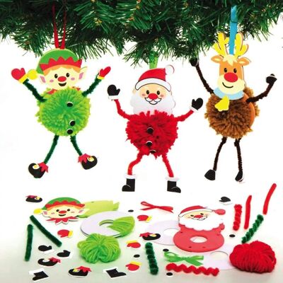 Kit de Pompons de Noël - 3 Modèles Variés Kit de Pompons de Noël - 3 Modèles Variés