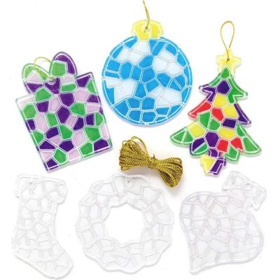 Décorations de Noël mosaïque de cristal - Paquet de 10 Décorations de Noël mosaïque de cristal - Paquet de 10