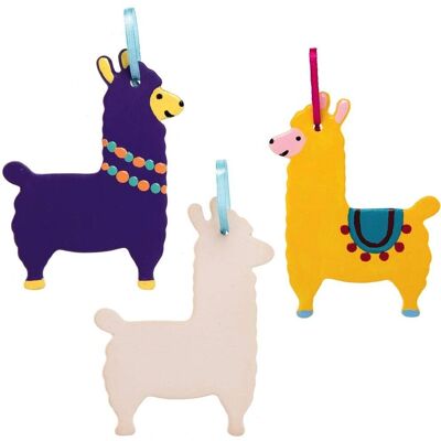 Baker Ross Llamas Keramikdekorationer - Paket med 5 - 11cm - Festligt DIY Baker Ross Llamas Keramikdekorationer - Paket med 5 - 11cm - Festligt DIY