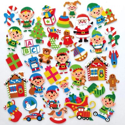Craft Santa's Workshop Foam Stickers - Holiday Craft Supplies Craft Santa's Workshop Foam Stickers - Holiday Craft Supplies