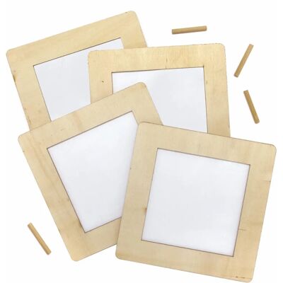 Cadres photo en bois Craft Square - Pack de 4 Cadres photo en bois Craft Square - Pack de 4