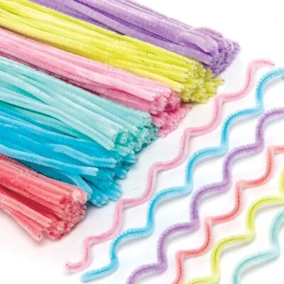 Fil de chenille en pastel - Paquet de 120 Fil de chenille en pastel - Paquet de 120