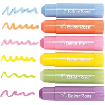 Baker Ross Bâtons de Peinture Pastel - Pack de 6 Baker Ross Bâtons de Peinture Pastel - Pack de 6