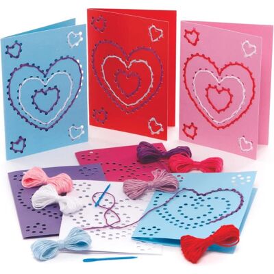 Baker Ross Kit de cœurs en carton à tisser - 6 pièces - Créatif Baker Ross Kit de cœurs en carton à tisser - 6 pièces - Créatif