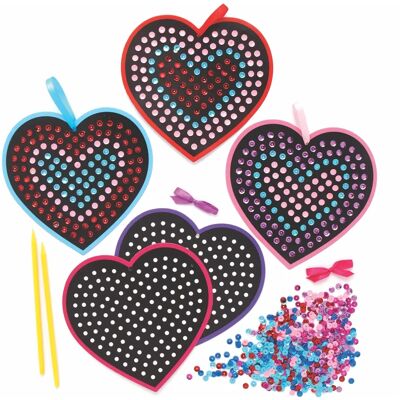 Kit de Paillettes de Cœur Baker Ross - Décorations Saint-Valentin Kit de Paillettes de Cœur Baker Ross - Décorations Saint-Valentin