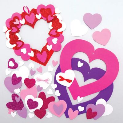 Baker Ross Kits de couronnes de cœur - Fête de Saint-Valentin, Pack de 3 Baker Ross Kits de couronnes de cœur - Fête de Saint-Valentin, Pack de 3