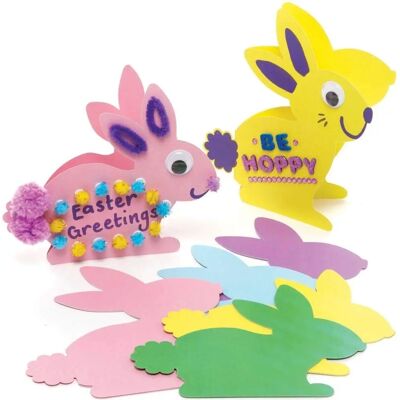 Cartes de Lapin de Pâques Baker Ross - Lot de 10 - DIY Créatif Cartes de Lapin de Pâques Baker Ross - Lot de 10 - DIY Créatif