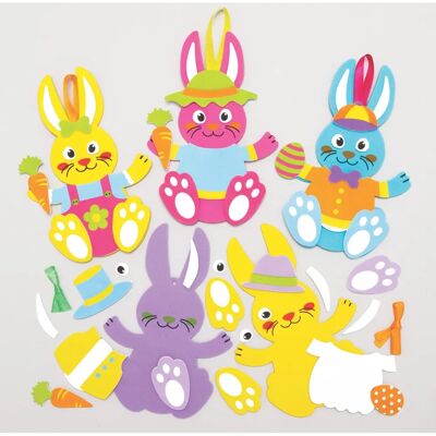 Kit de décoration de lapins de Pâques Baker Ross - 8 pièces Kit de décoration de lapins de Pâques Baker Ross - 8 pièces