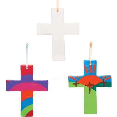 Décorations en céramique Croix Marque Inconnue - 5 Pièces Décorations en céramique Croix Marque Inconnue - 5 Pièces