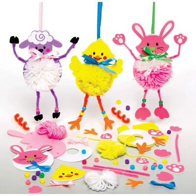 Kits de pompon de Pâques Baker Ross - Set d'artisanat de Pâques Kits de pompon de Pâques Baker Ross - Set d'artisanat de Pâques