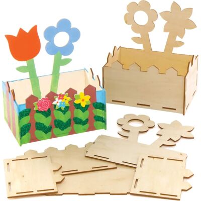 Kit Organisateur de Bureau en Bois Fleur - Rangement pour Petites Fournitures Kit Organisateur de Bureau en Bois Fleur - Rangement pour Petites Fournitures