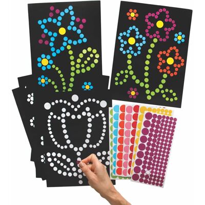 Baker Ross Autocollants de Fleurs à Pois - 8 Pack Baker Ross Autocollants de Fleurs à Pois - 8 Pack