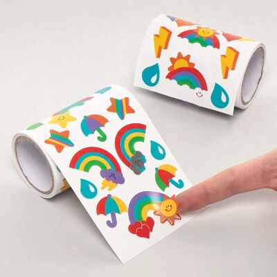 Baker Ross Regnbågstickers Rullar - 600 Klistermärken - Pysselmaterial Baker Ross Regnbågstickers Rullar - 600 Klistermärken - Pysselmaterial