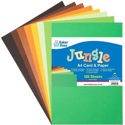 Pack Papier et Carton Jungle A4 - 128 Feuilles Pack Papier et Carton Jungle A4 - 128 Feuilles