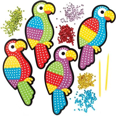 Papageien Pailletten Bastelset - Gelb - Bastelset Papageien Pailletten Bastelset - Gelb - Bastelset