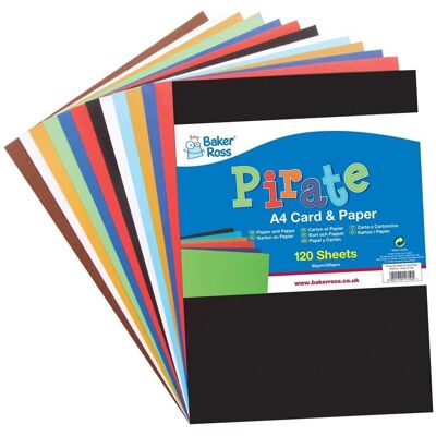 Pack de Papier et Carton Pirate A4 - 120 Feuilles Pack de Papier et Carton Pirate A4 - 120 Feuilles