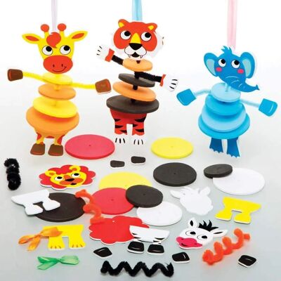 Baker Ross Djur från djungeln stapelset - Kreativt paket 6 Baker Ross Djur från djungeln stapelset - Kreativt paket 6
