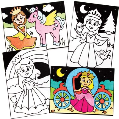 Baker Ross - Magnets de Princesse au Toucher Velours - Pack de 10 - Images à Colorier pour Enfants Baker Ross - Magnets de Princesse au Toucher Velours - Pack de 10 - Images à Colorier pour Enfants