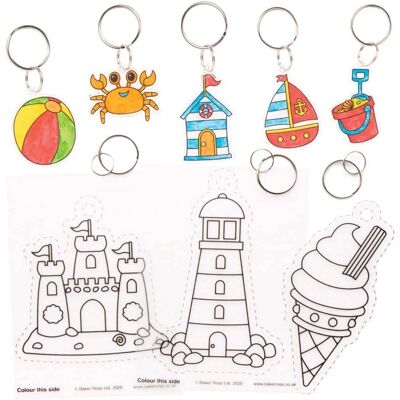 Baker Ross Ritsats - FE282 - Superindragbara nyckelringar con tema marino - Set de 8 Baker Ross Ritsats - FE282 - Superindragbara nyckelringar con tema marino - Set de 8