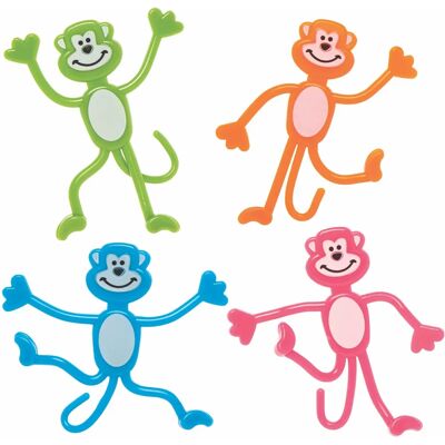 Baker Ross Flexible Monkey Toys - Multi-Colored - 9.5cm - Party Favor Baker Ross Flexible Monkey Toys - Multi-Colored - 9.5cm - Party Favor