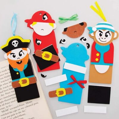 Kit de marque-pages pirates Baker Ross - Pack de 6 - Activité créative pour enfants - Publicité Kit de marque-pages pirates Baker Ross - Pack de 6 - Activité créative pour enfants - Publicité