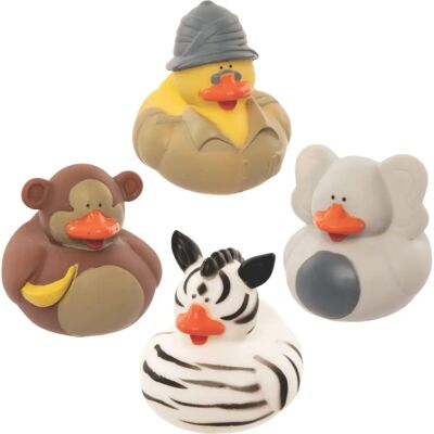 Canards en caoutchouc safari Baker Ross - Pack de 6 - Jouets de bain Canards en caoutchouc safari Baker Ross - Pack de 6 - Jouets de bain