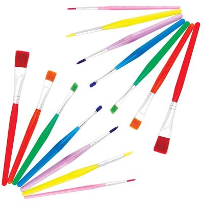 Szivárvány Színű Ecset Készlet - 14 Db - Művészeti Kellékek Szivárvány Színű Ecset Készlet - 14 Db - Művészeti Kellékek