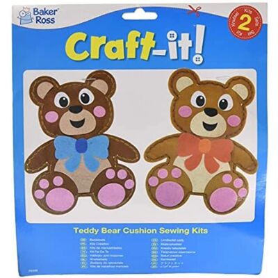 Baker Ross Teddy Bear Kissen-Nähsets - Lila Baker Ross Teddy Bear Kissen-Nähsets - Lila