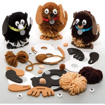Baker Ross Kit cane in pompon - Kit fai da te Baker Ross Kit cane in pompon - Kit fai da te