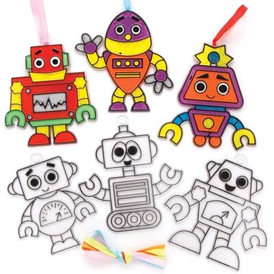Baker Ross FE379 Acryl robot zonnewijzers - Knutselactiviteit voor kinderen Baker Ross FE379 Acryl robot zonnewijzers - Knutselactiviteit voor kinderen